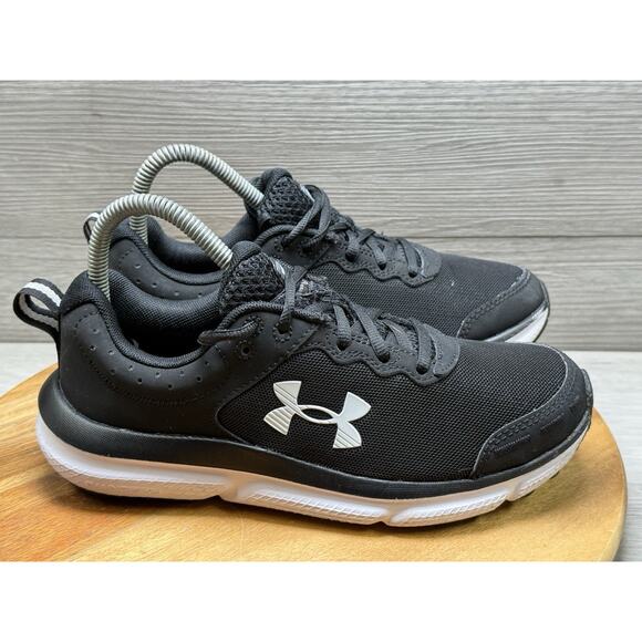 Wmns Under Armor Charged Assert 10 Black Athletic Shoe / 3026180 001 / Sz 7 - Picture 1 of 9